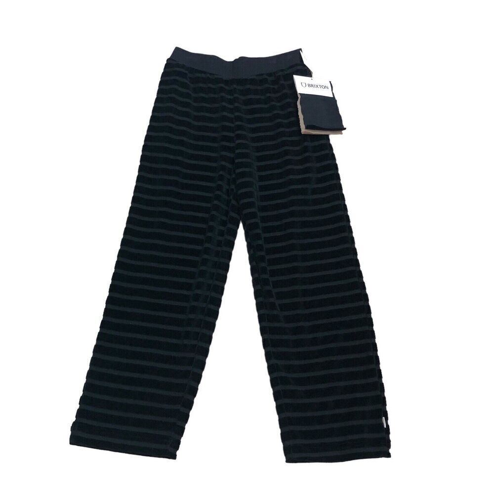 Brixton Columbia Pant Womens Size S Black Pull On Athleisure Ribbed Lounger New — image 2 of 8